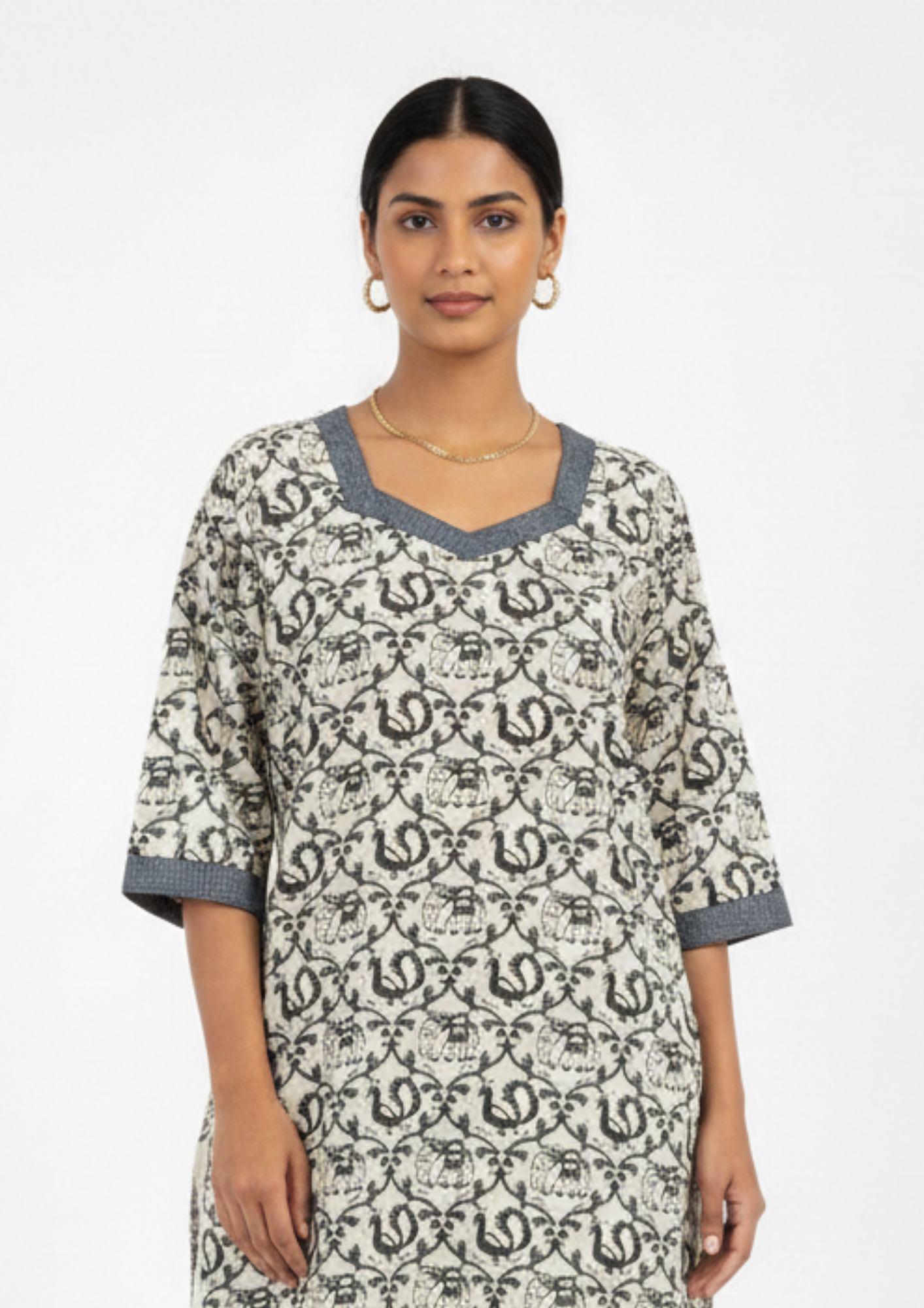 The Midnight Kalamkari Kurti