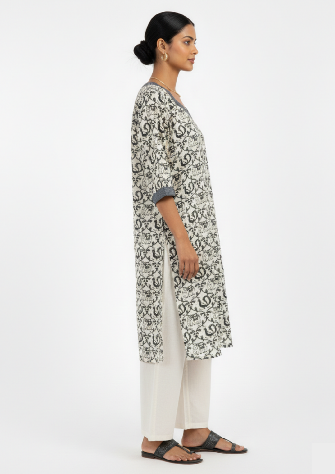 The Midnight Kalamkari Kurti